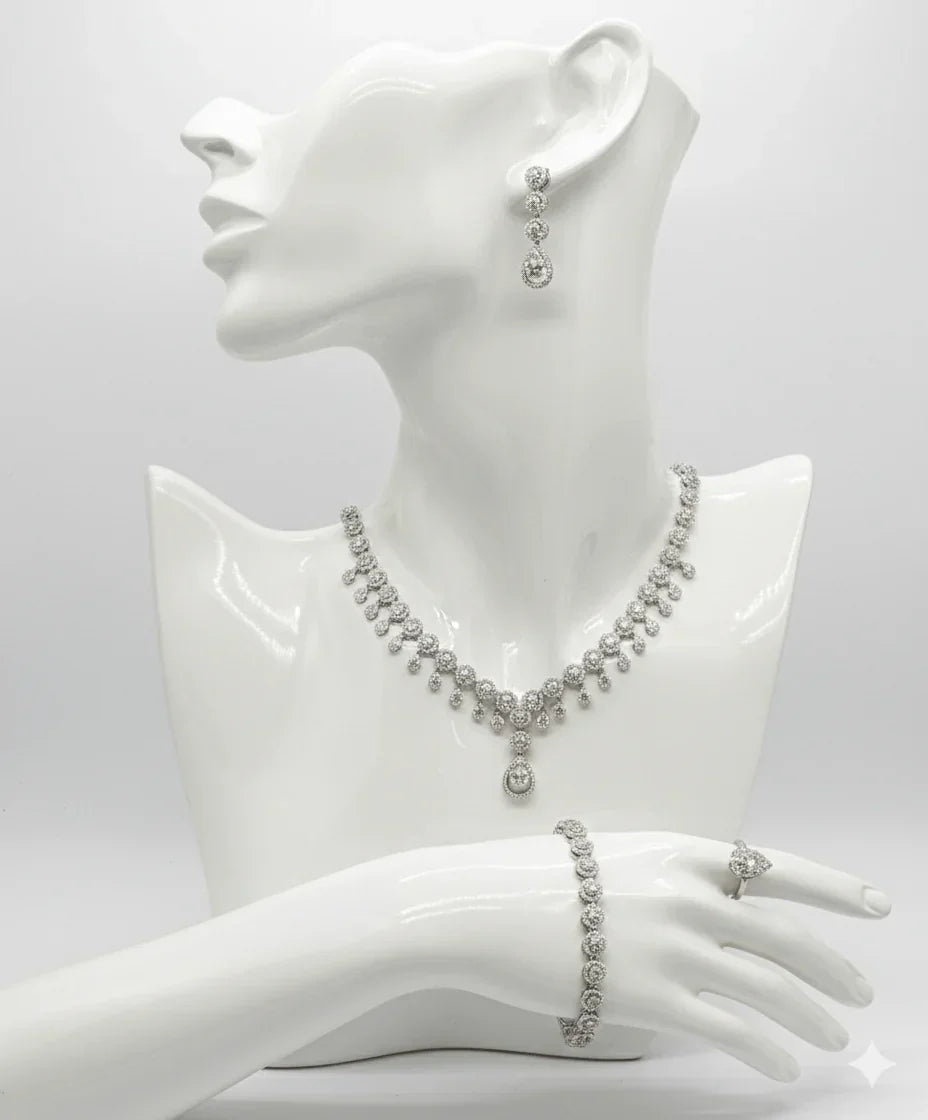 Teardrop Crystal Jewelry Set