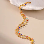 Candy Color Small Rice-shaped Beads National Style Anklets