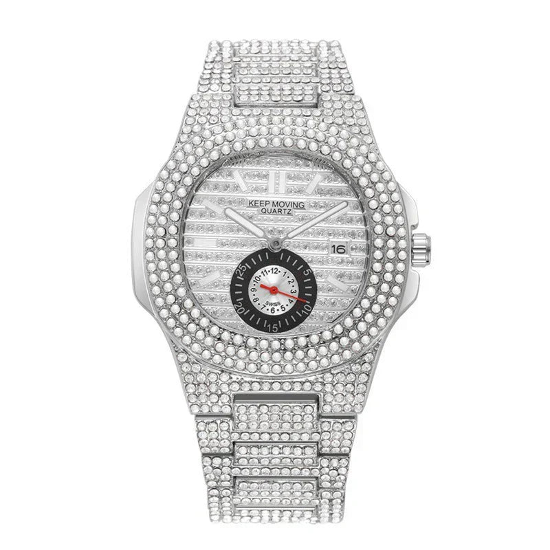 Watch Fashion And Fully-jewelled Calendar Quartz