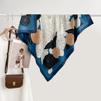 High-profile High-grade Korean Color Matching Floral Printed Scarf