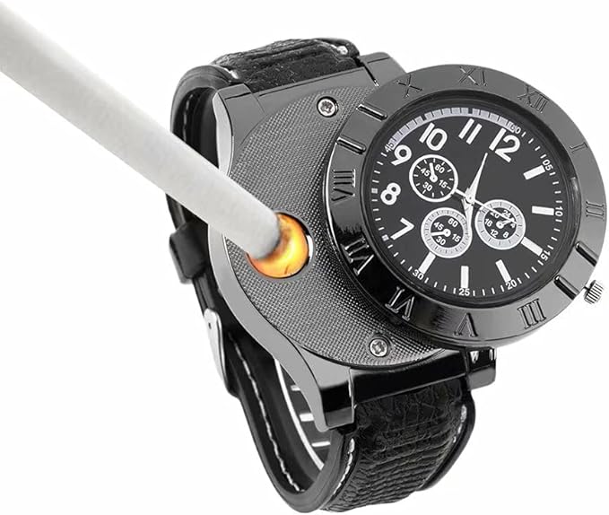 ew Military USB Lighter Watch Men's