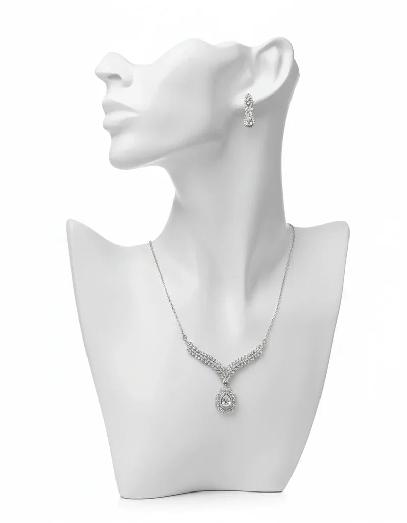 Teardrop Crystal Jewelry Set