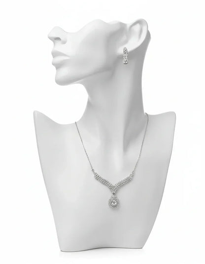 Teardrop Crystal Jewelry Set